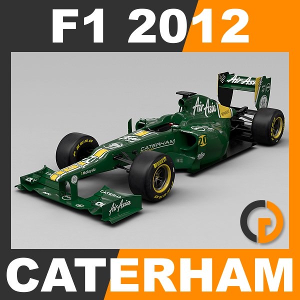 F1 2012 Caterham CT01 Caterham F1 Team 3D Model .max .obj .3ds .fbx