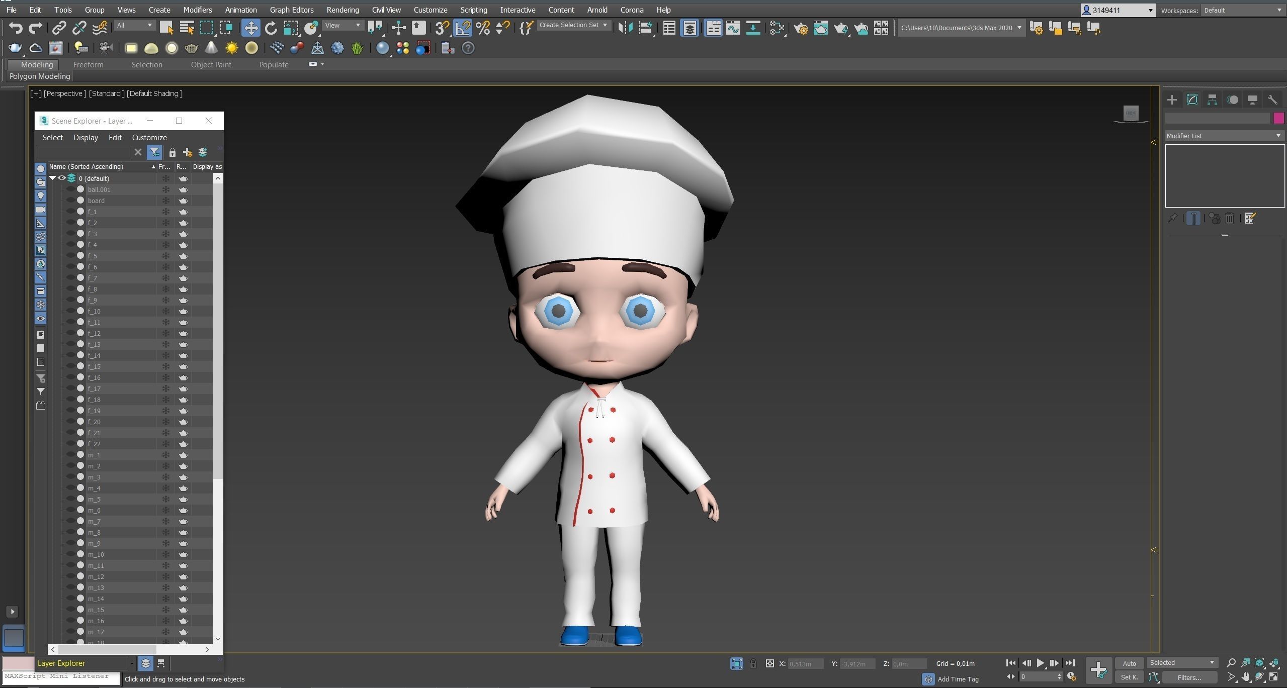 Kids Characters Low-poly 3D model_34