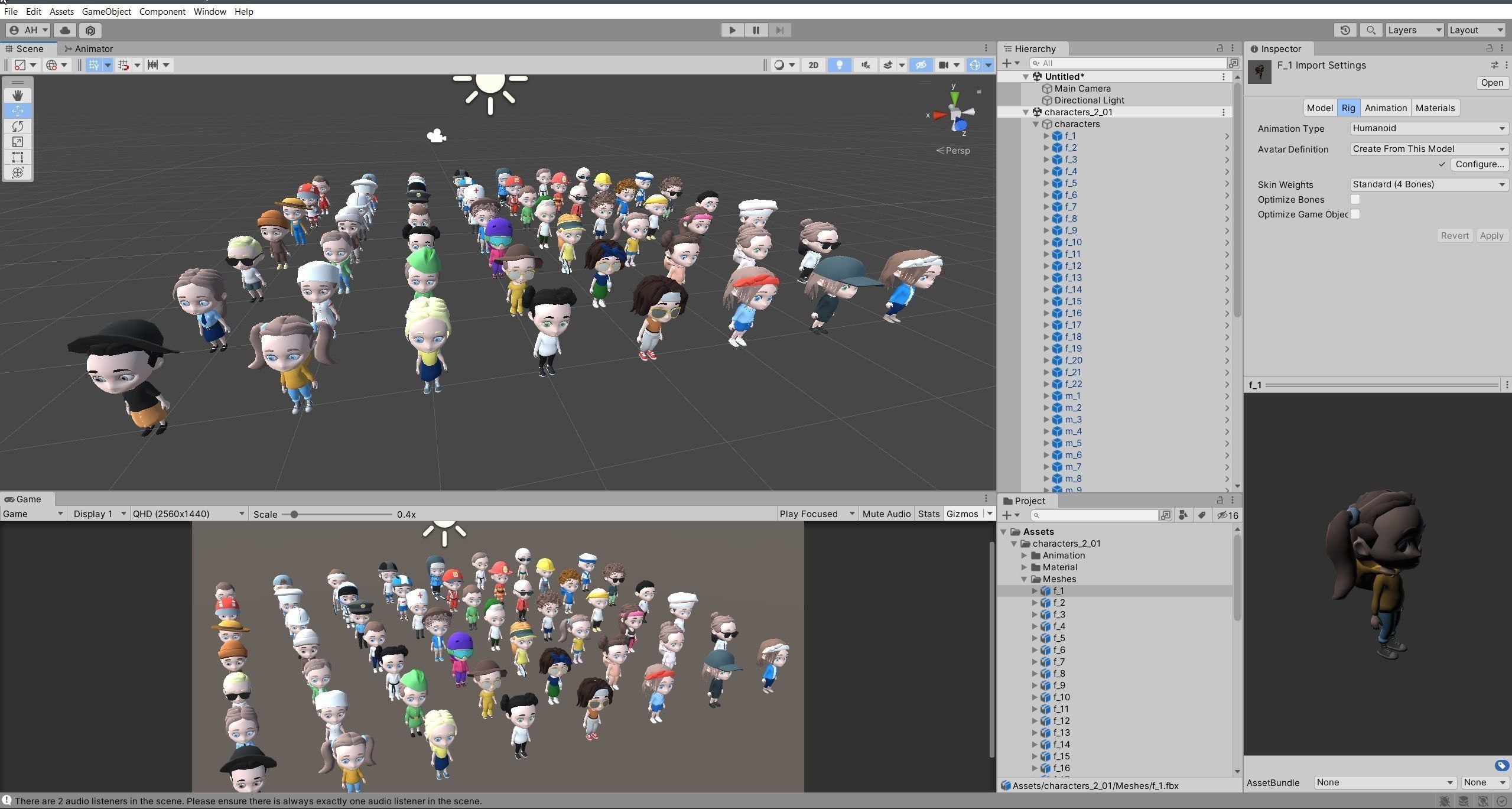 Kids Characters Low-poly 3D model_28