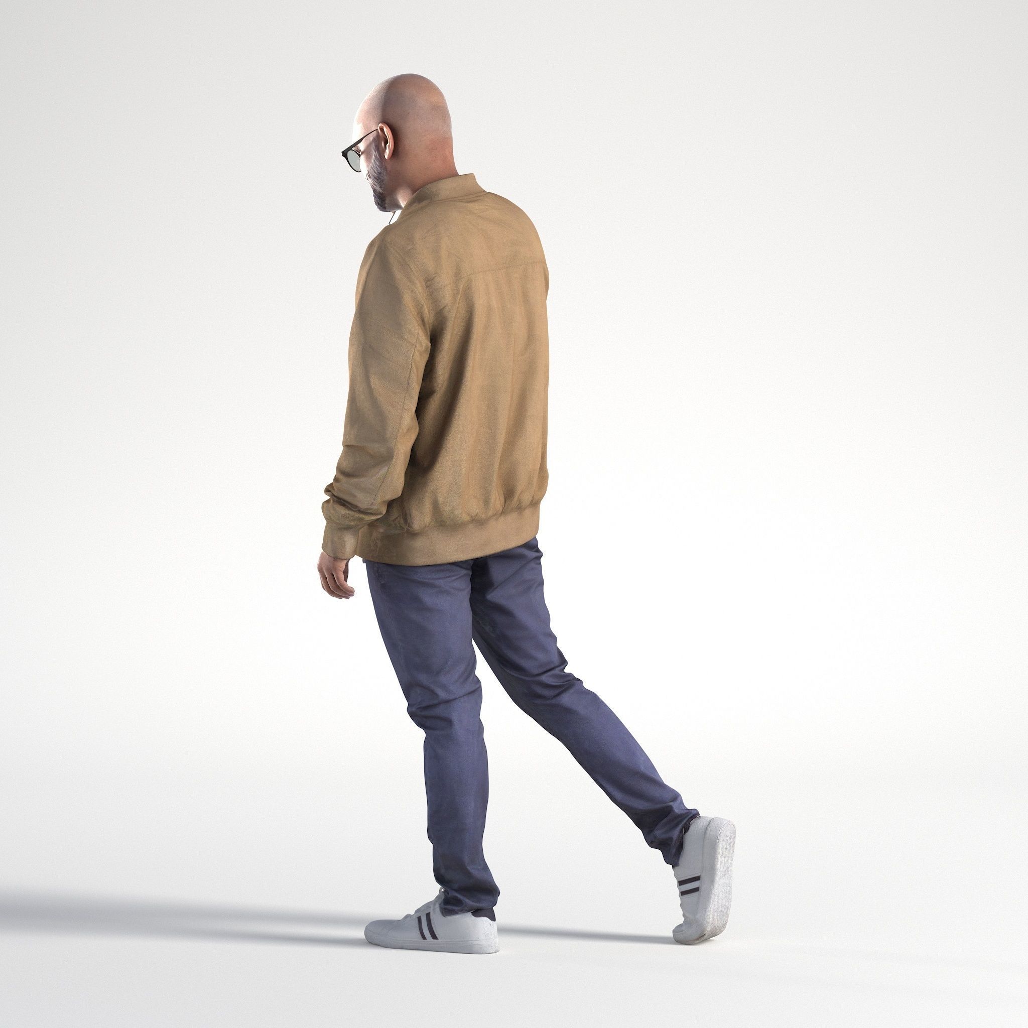 Man Casual Outfit Walking with Phone Low poly Nikhiel 1786 3D model_6