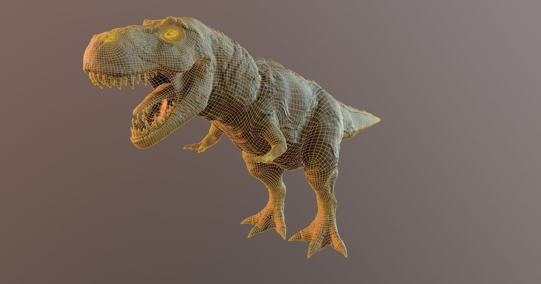 T-rex t - rex Low-poly 3D model_2