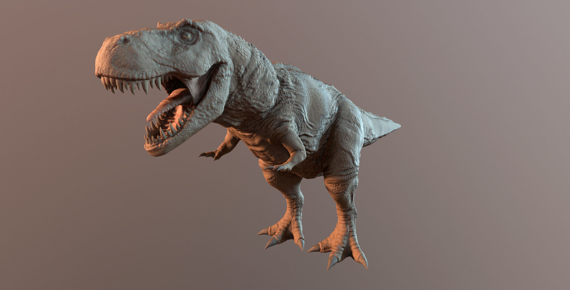 T-rex t - rex Low-poly 3D model_1