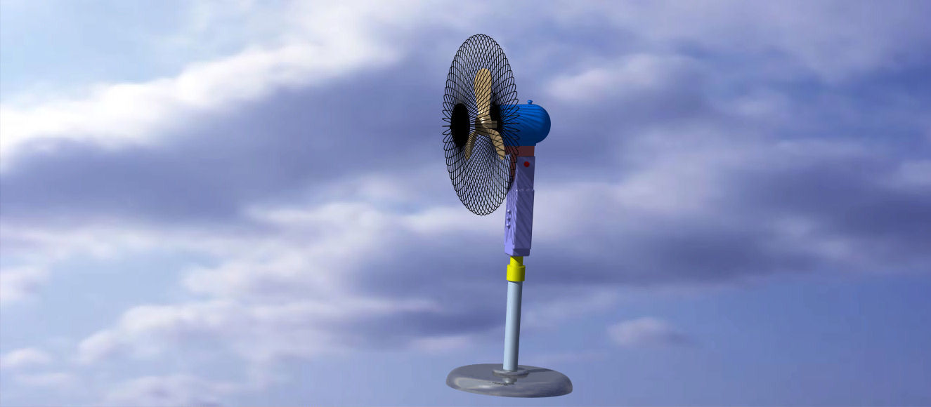 3D Fan Model in Catia V5 3D model_2
