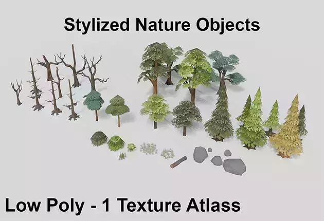 Low Poly Nature Props Kit