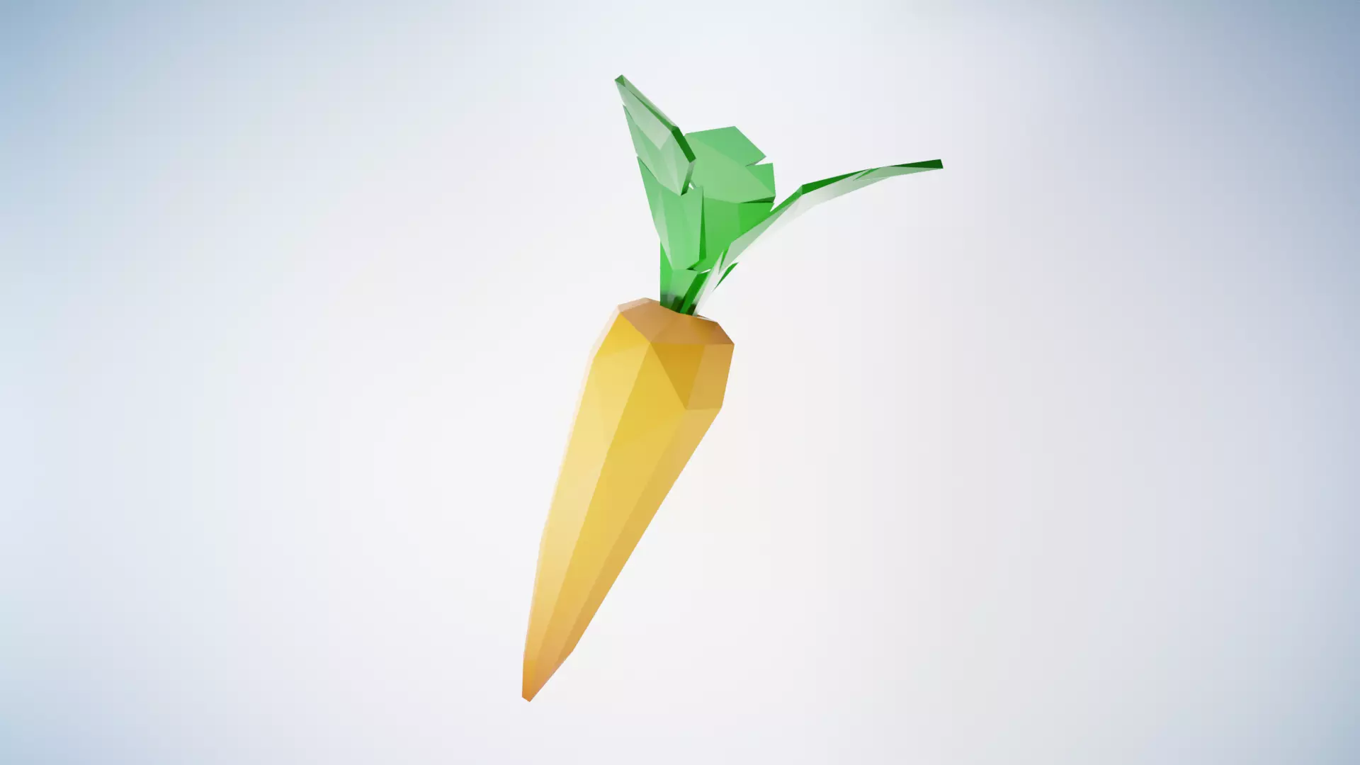 Carrot LowPoly origami Low-poly 3D model_0