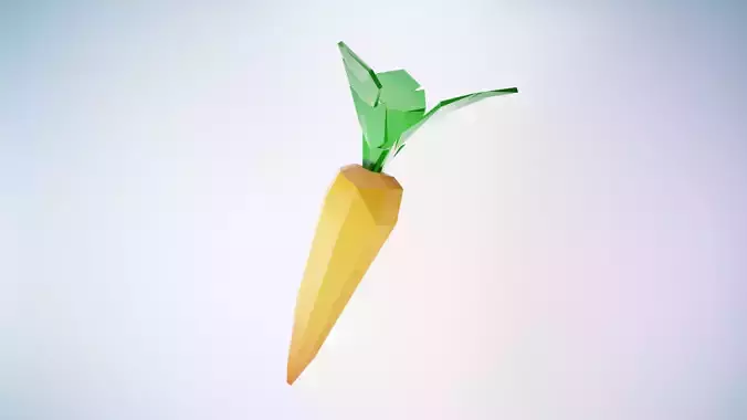 Carrot LowPoly origami