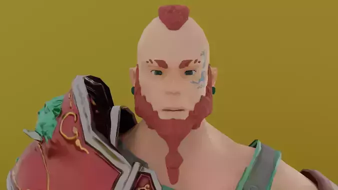 Warrior Character Model- Ulan Low-poly 3D model Low-poly 3D model