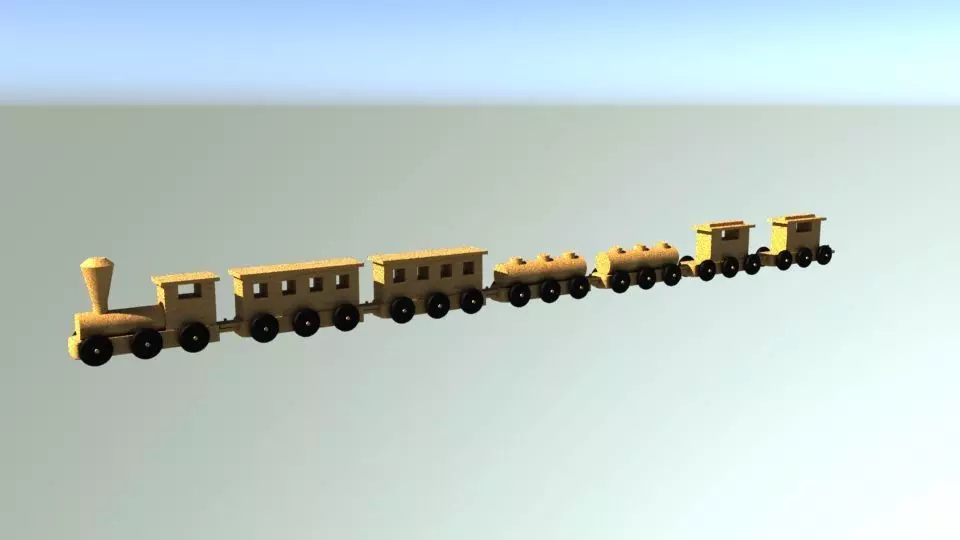 Toy Train Free 3D model