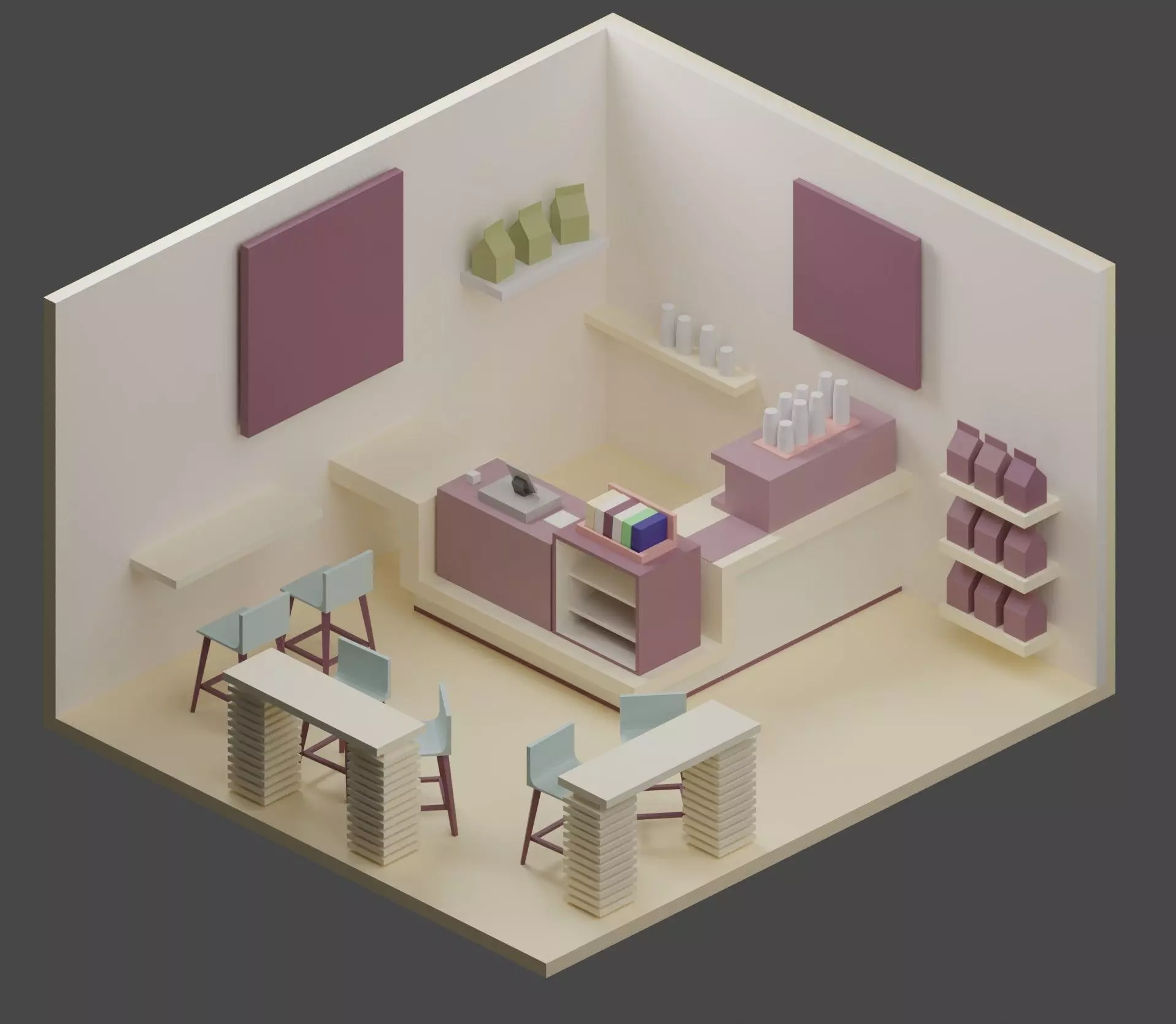 Coffee cafe Free 3D model