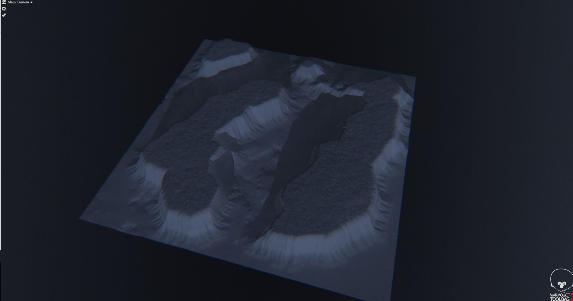 Plateau Terrain Mesh Free 3D model_7