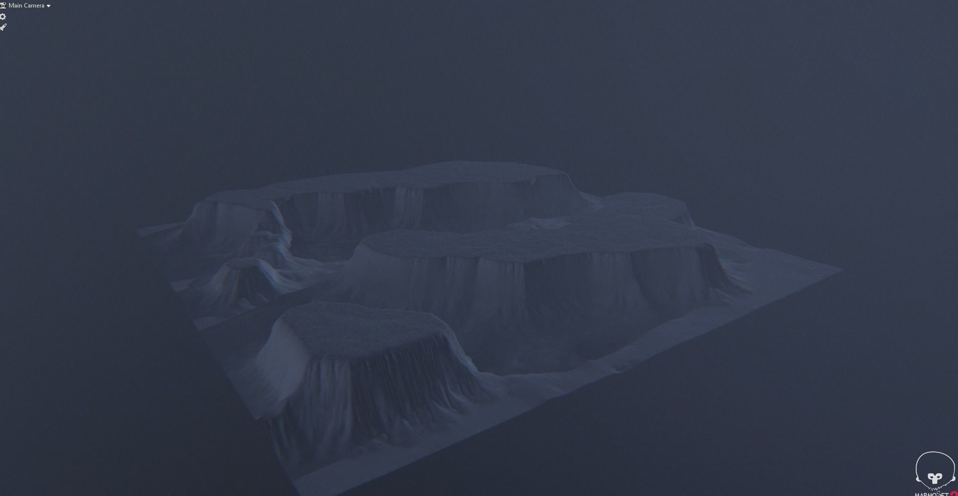 Plateau Terrain Mesh Free 3D model_6