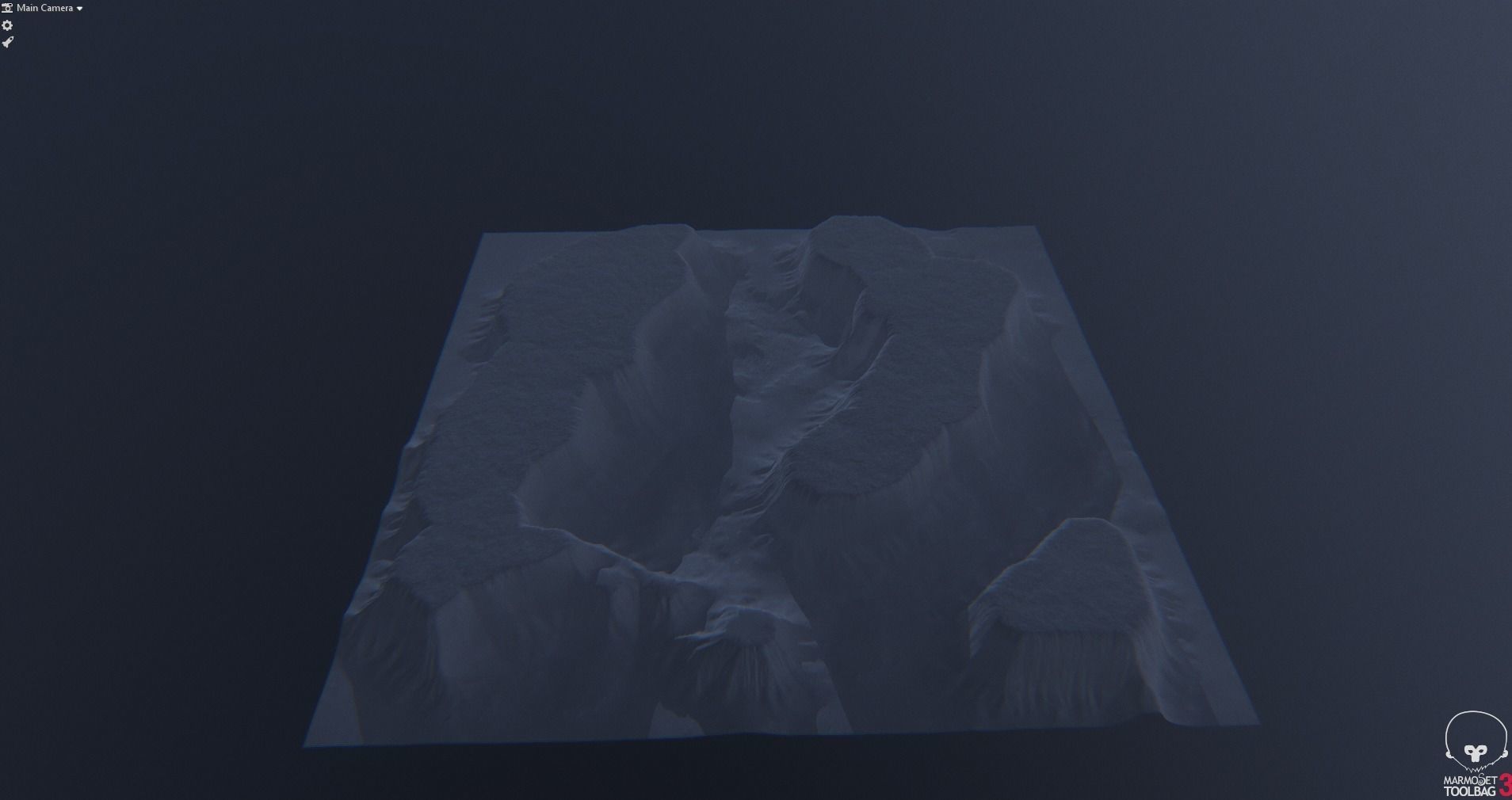 Plateau Terrain Mesh Free 3D model_5