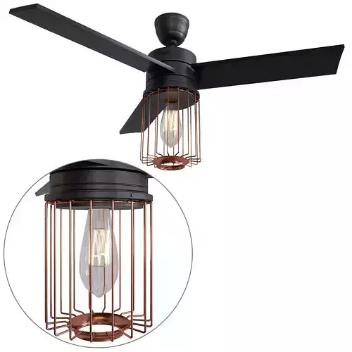 Hunter 52 Ronan Ceiling Fan with LED 3D model