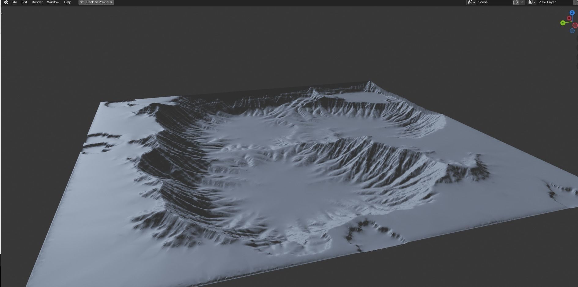 Terrain Mesh Free 3D model_4