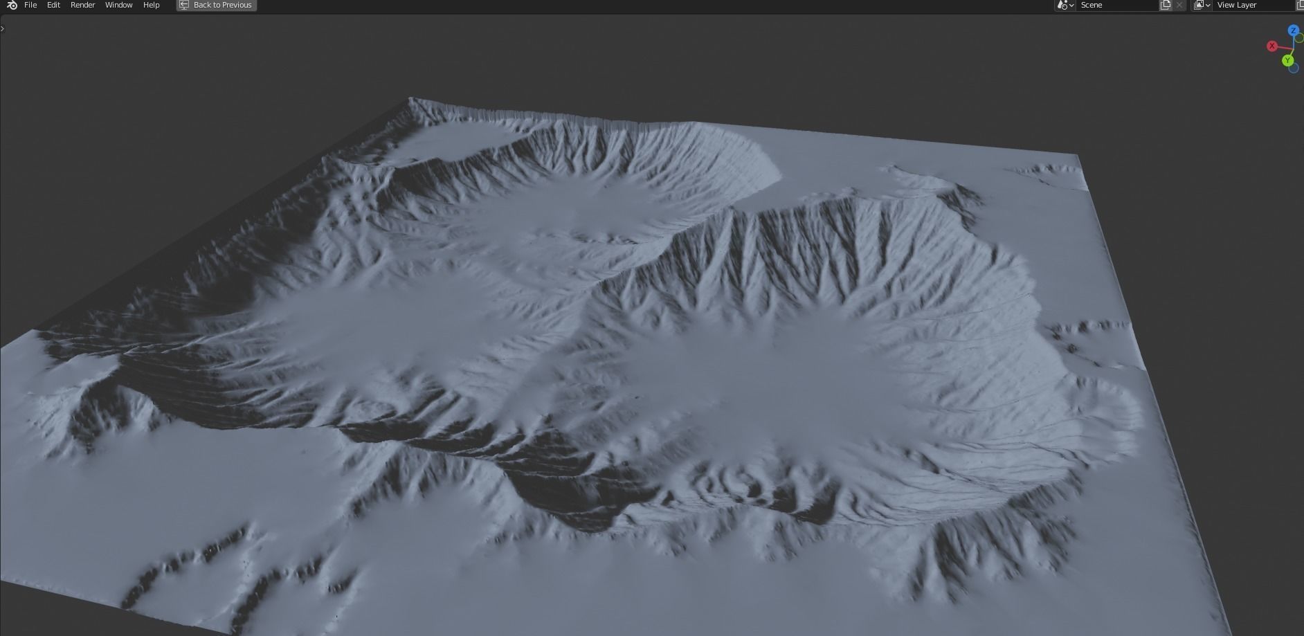 Terrain Mesh Free 3D model_3