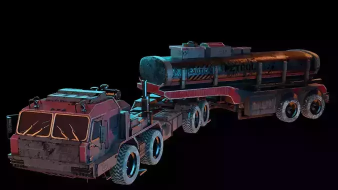 TRUCK oil tanker game ready