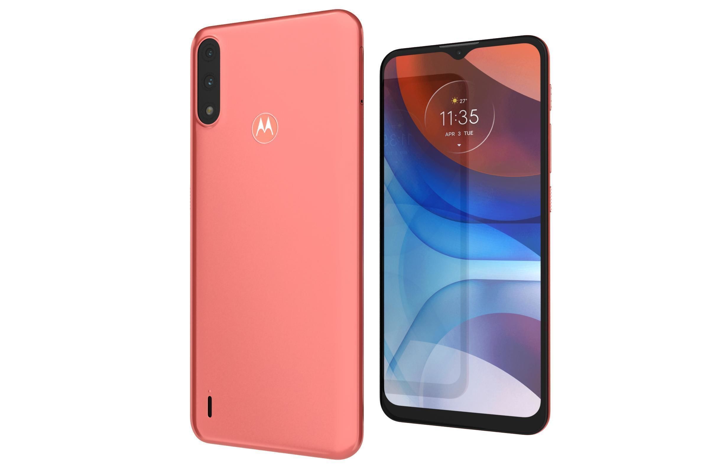 Motorola Moto E7i Power Coral Red 3D model_7
