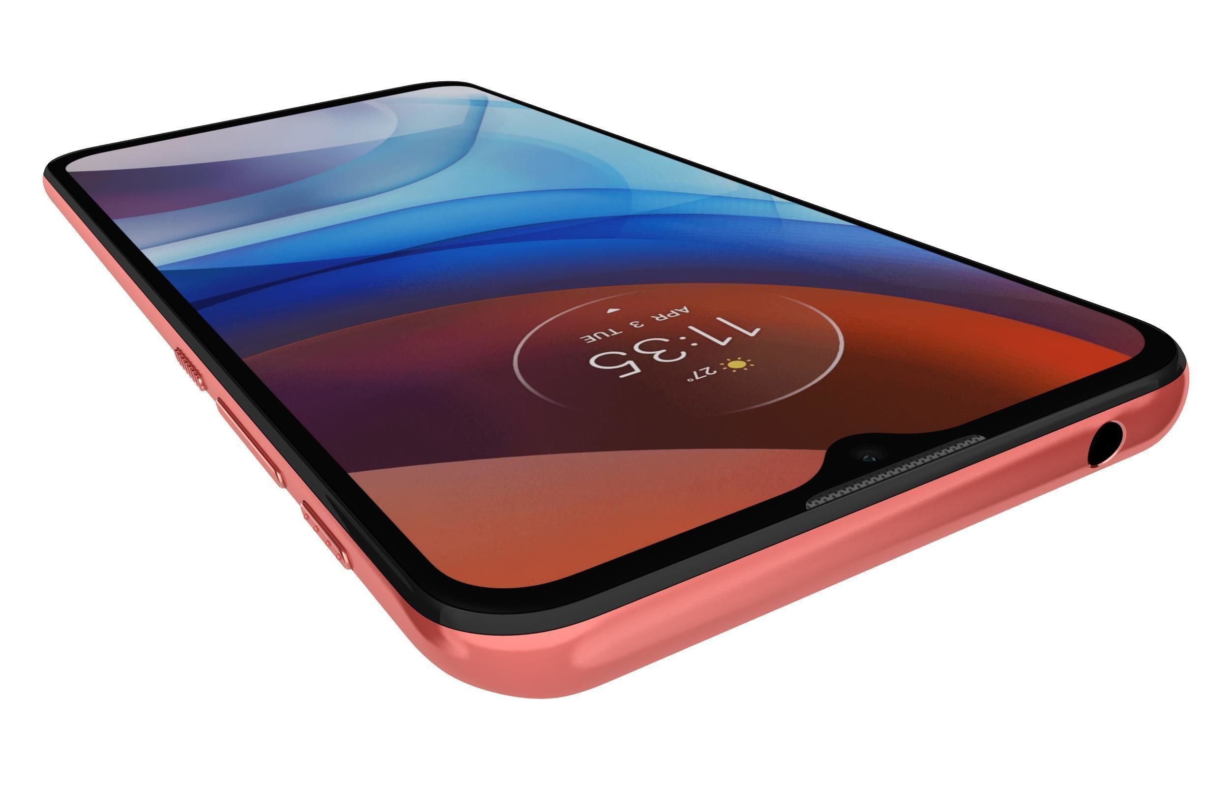Motorola Moto E7i Power Coral Red 3D model_10