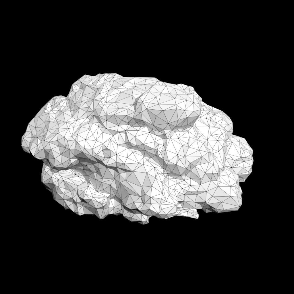 Low poly Black Mossy Lava Modular Rock 210720 Low-poly 3D model_8