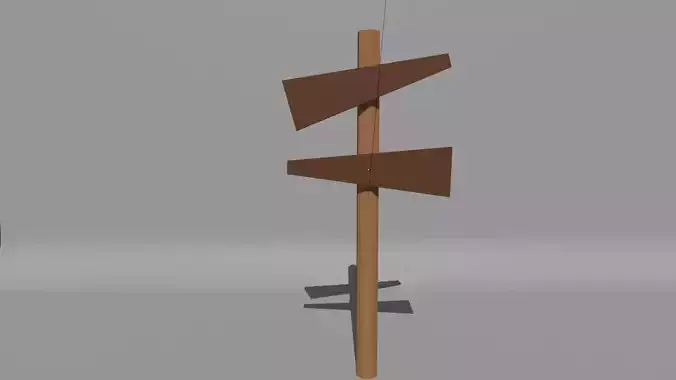 3d model notice I poster low poly for games