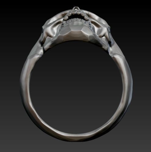 Skull ring 3D print model_6