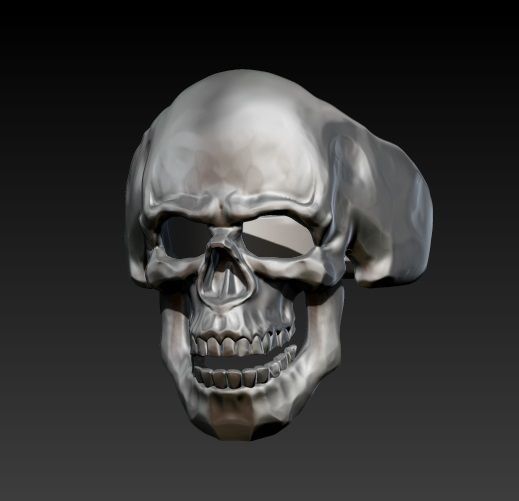 Skull ring 3D print model_5