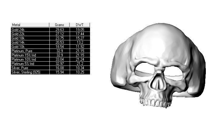 Skull ring 3D print model_11