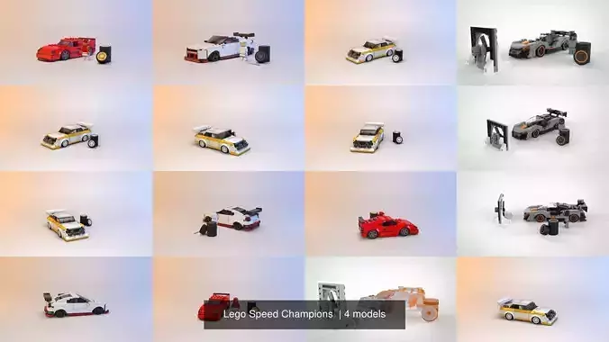 Lego Speed Champions  3D Model Collection