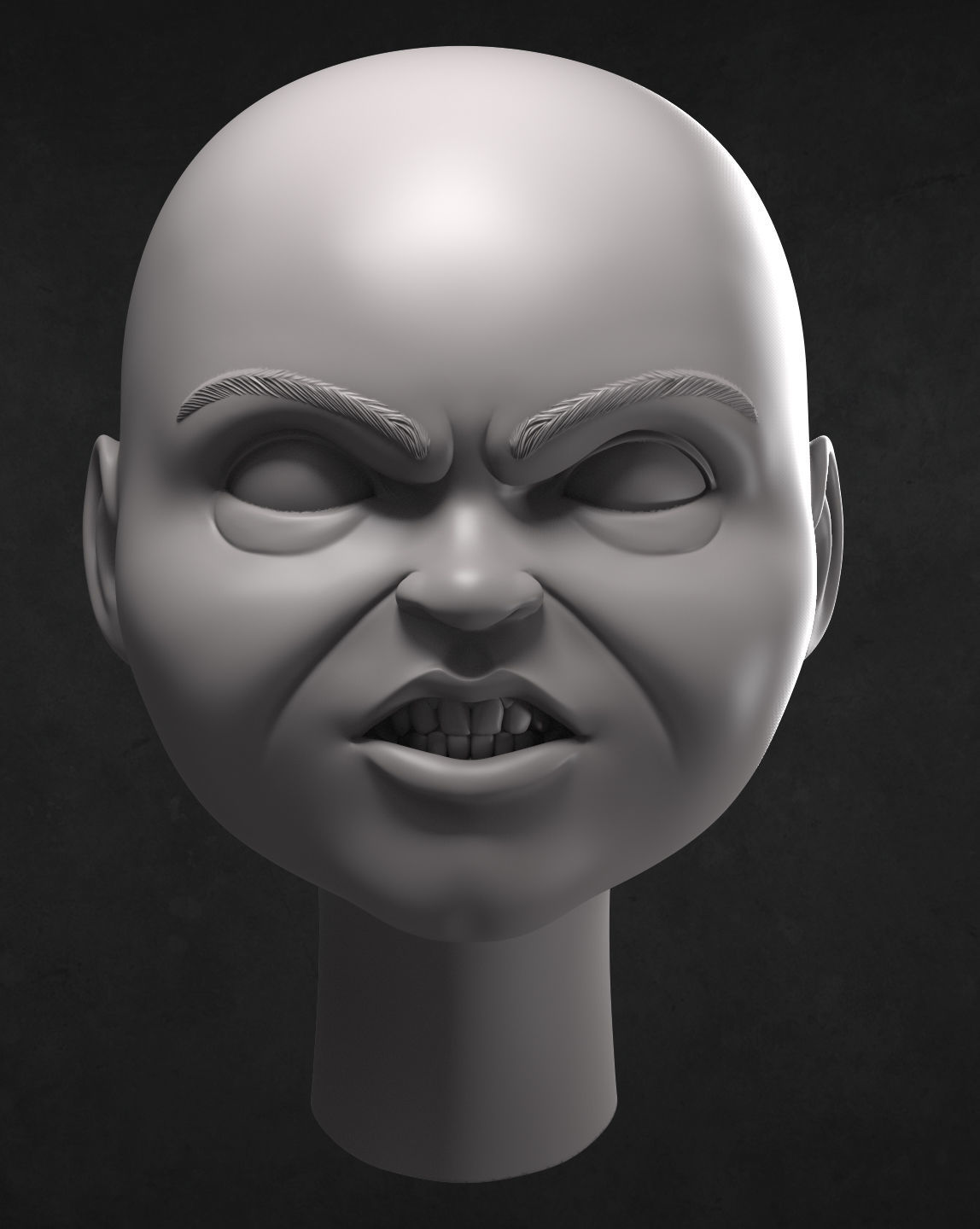 Buddi Doll Head 3D print model_2