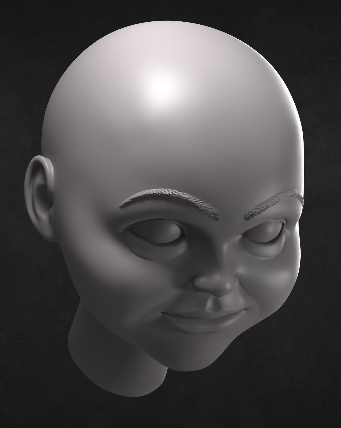 Buddi Doll Head 3D print model_3