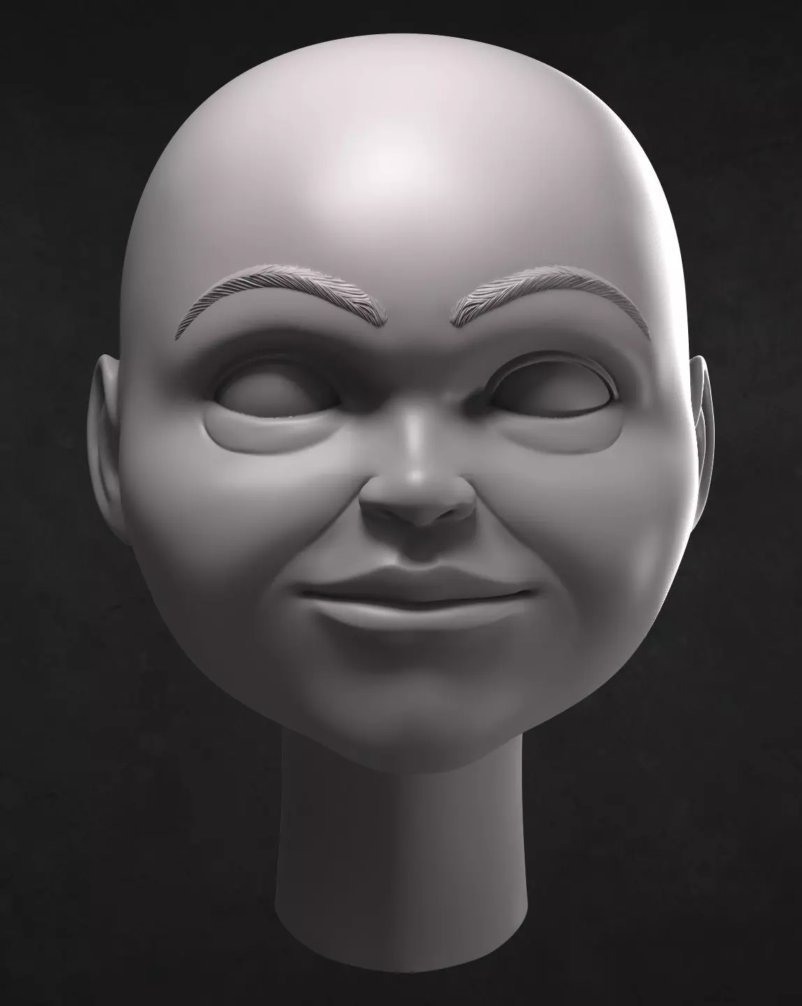 Buddi Doll Head 3D print model_0