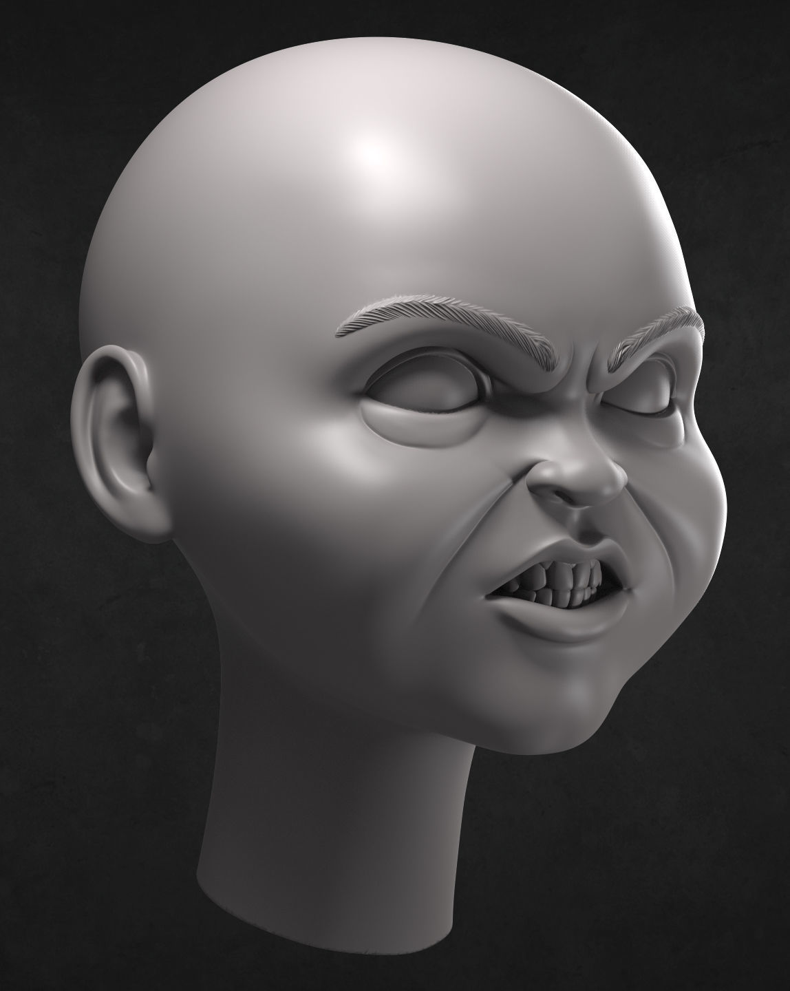 Buddi Doll Head 3D print model_7