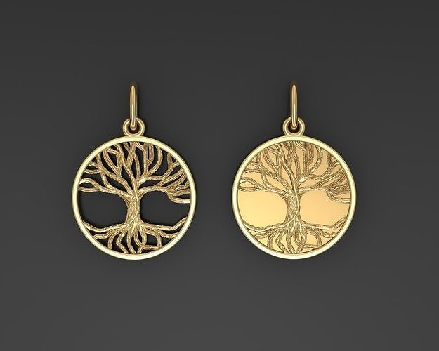 Pendants Tree of Life 3D print model