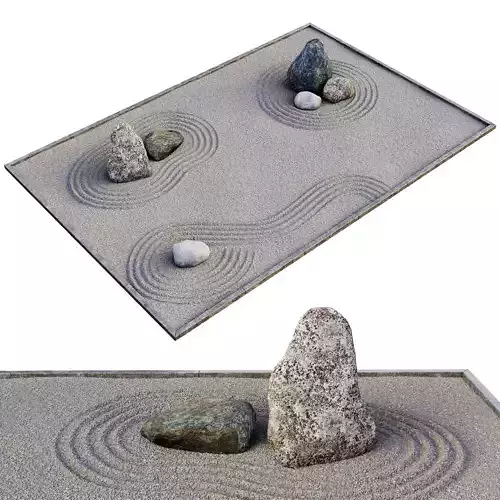 Rock garden 3D model