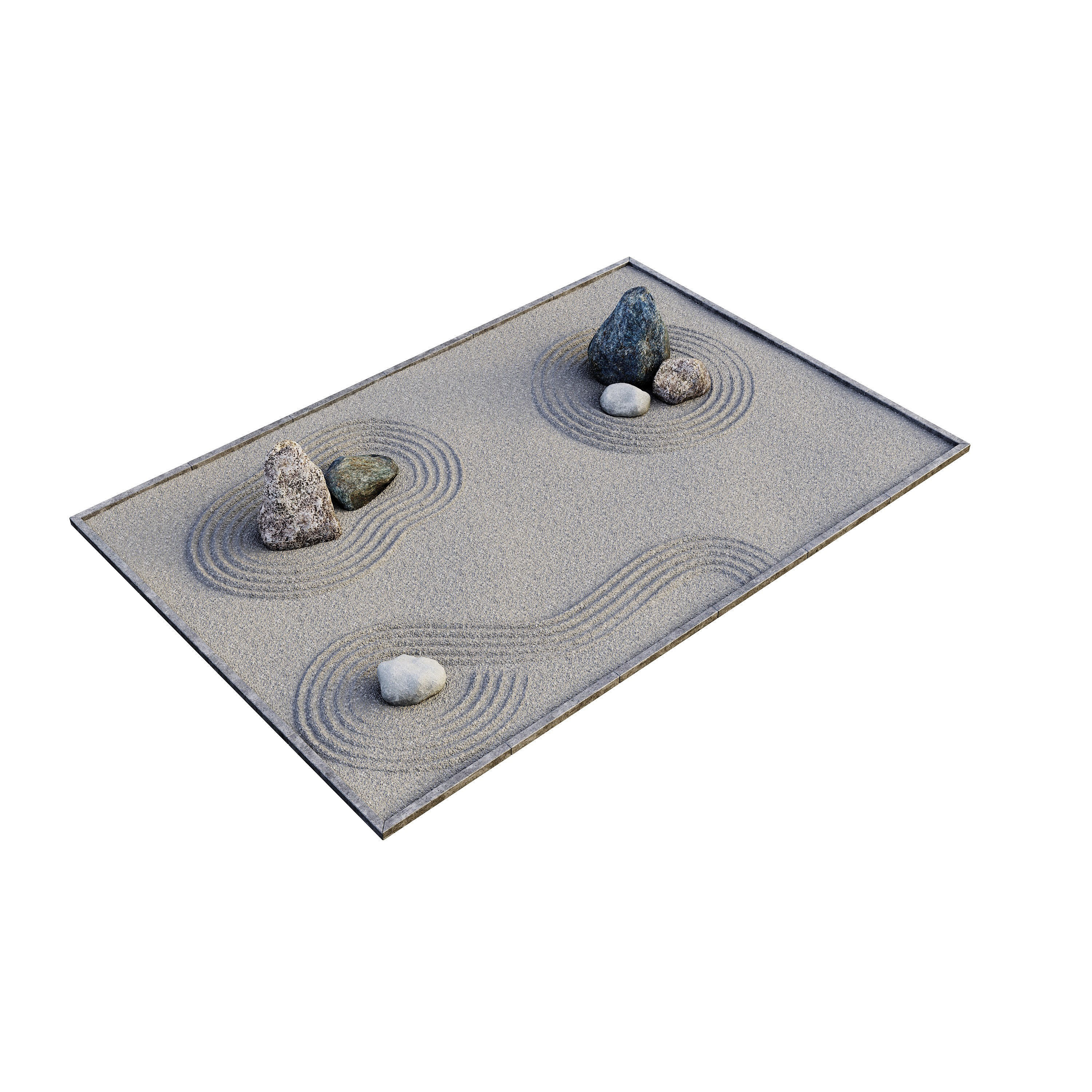 Rock garden 3D model_1