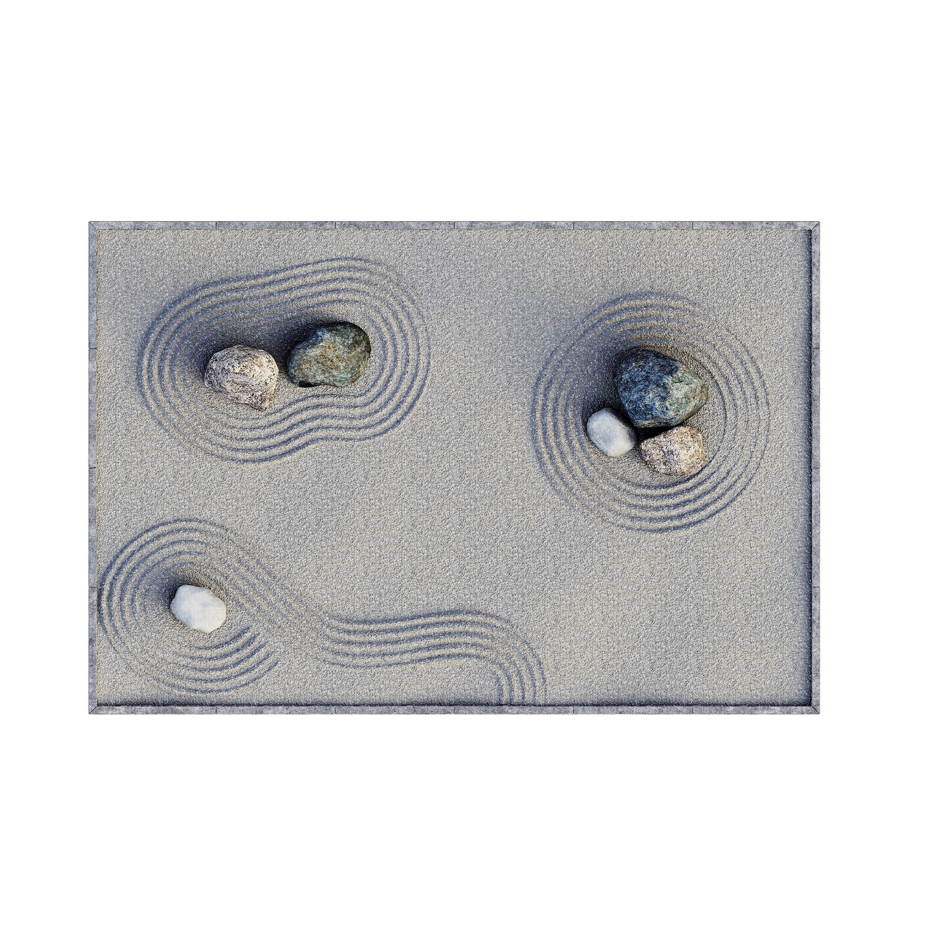 Rock garden 3D model_4