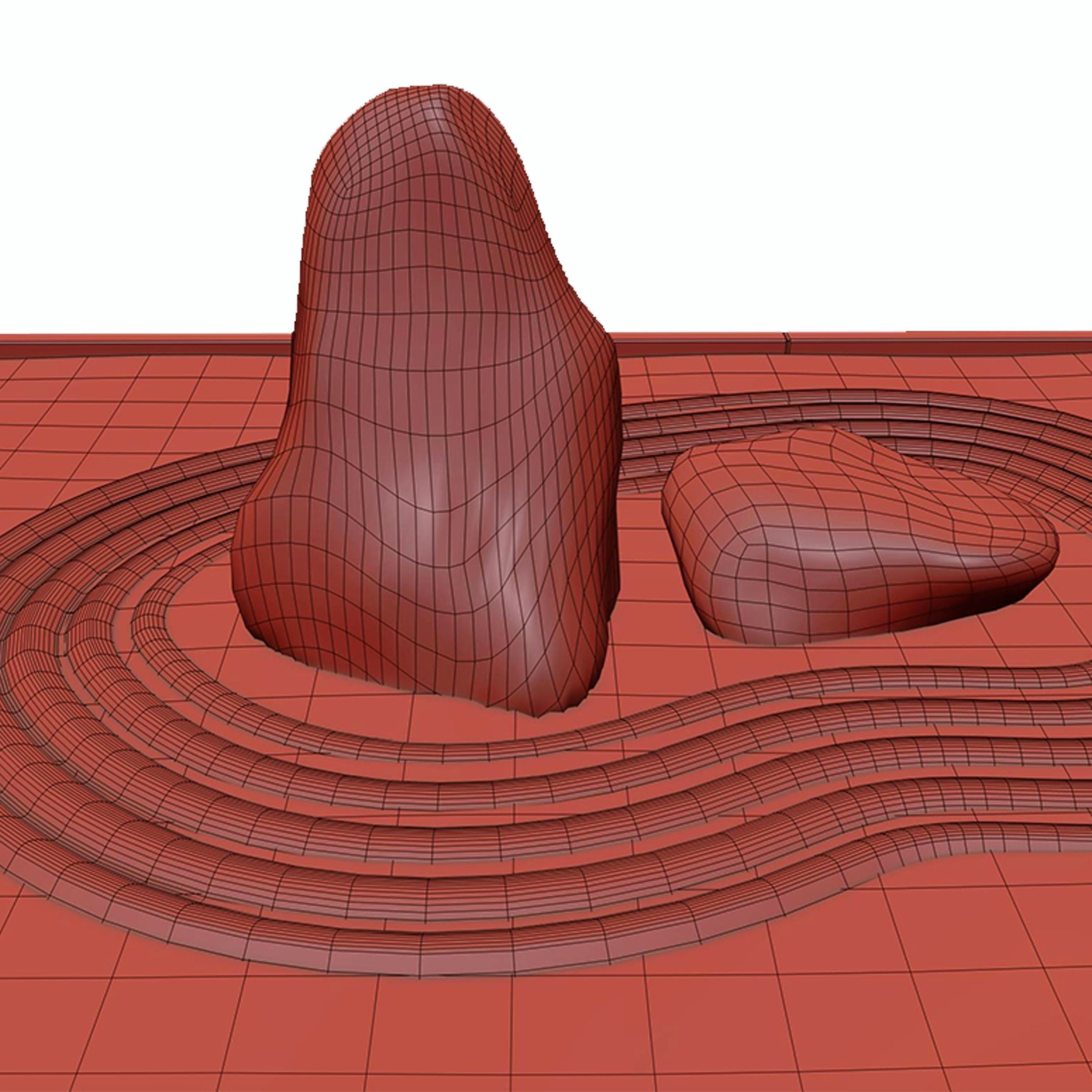 Rock garden 3D model_6