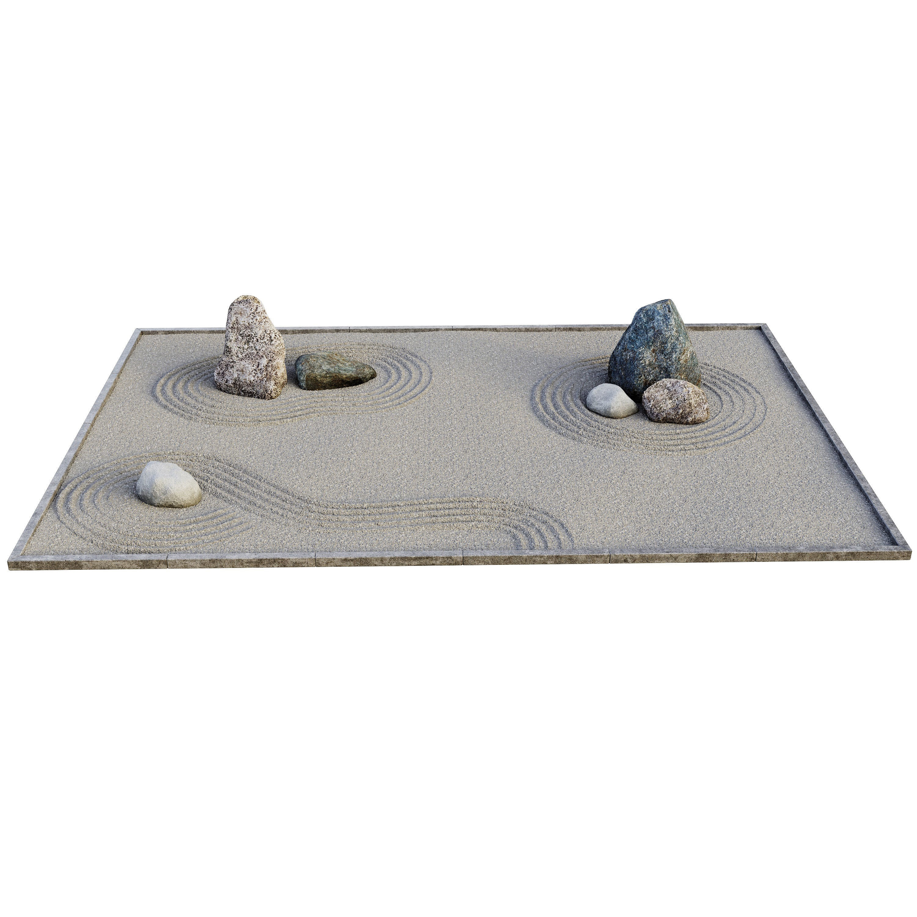 Rock garden 3D model_2
