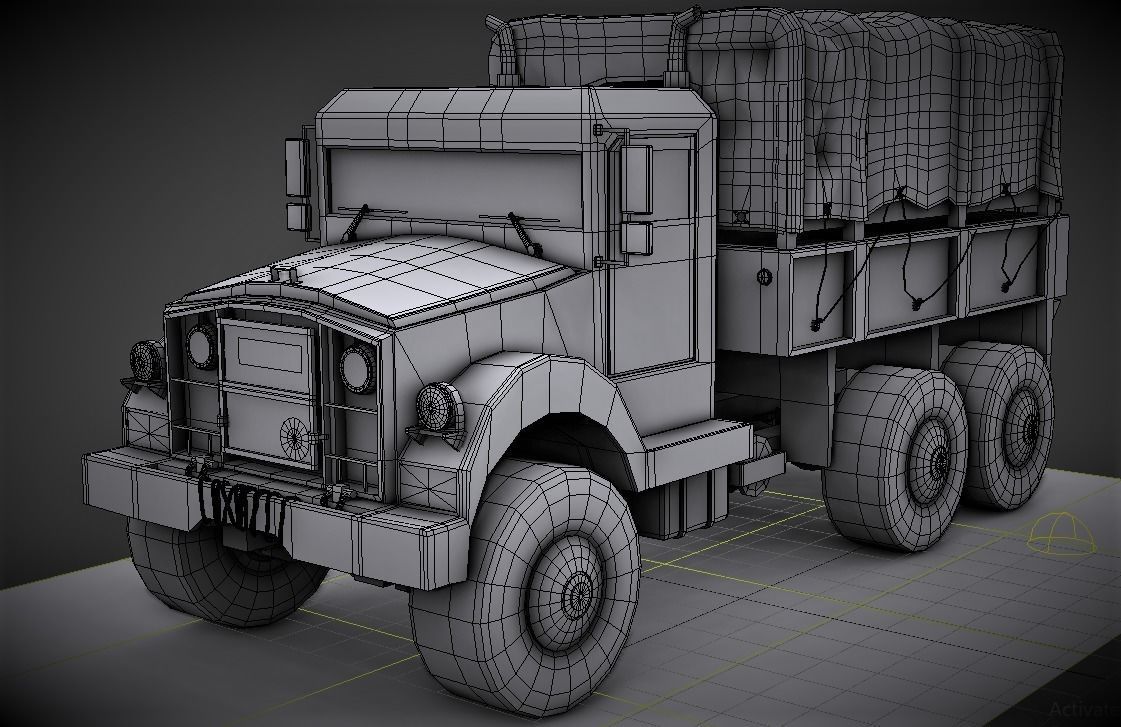 Truck army 3D model_1