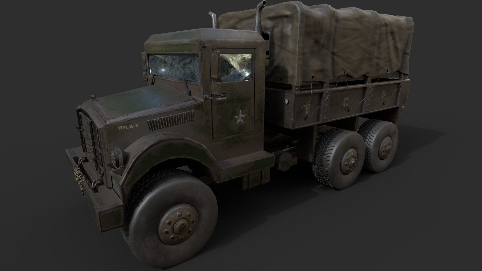 Truck army 3D model_3