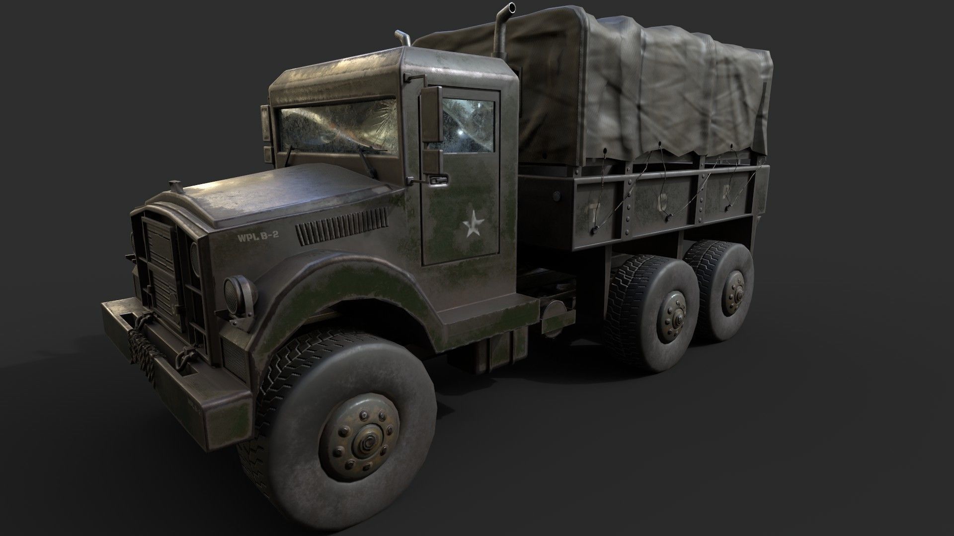 Truck army 3D model_8