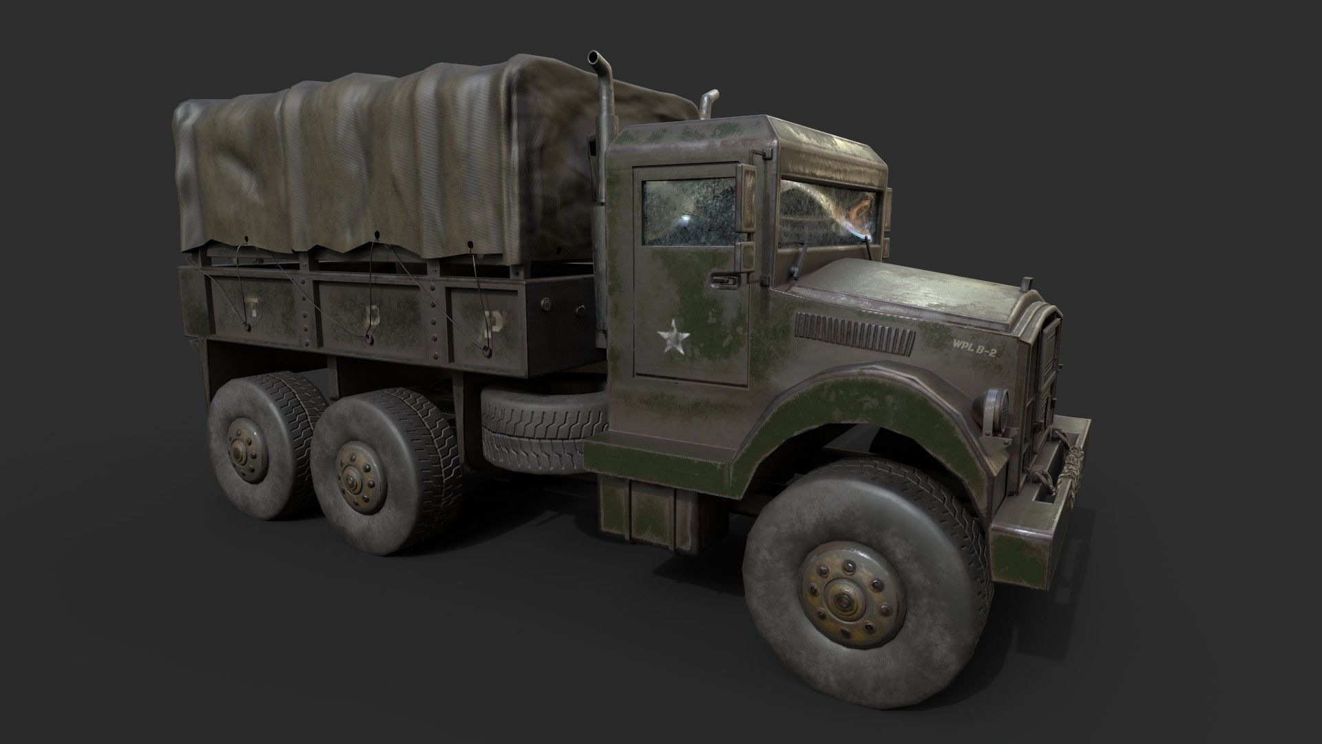 Truck army 3D model_6