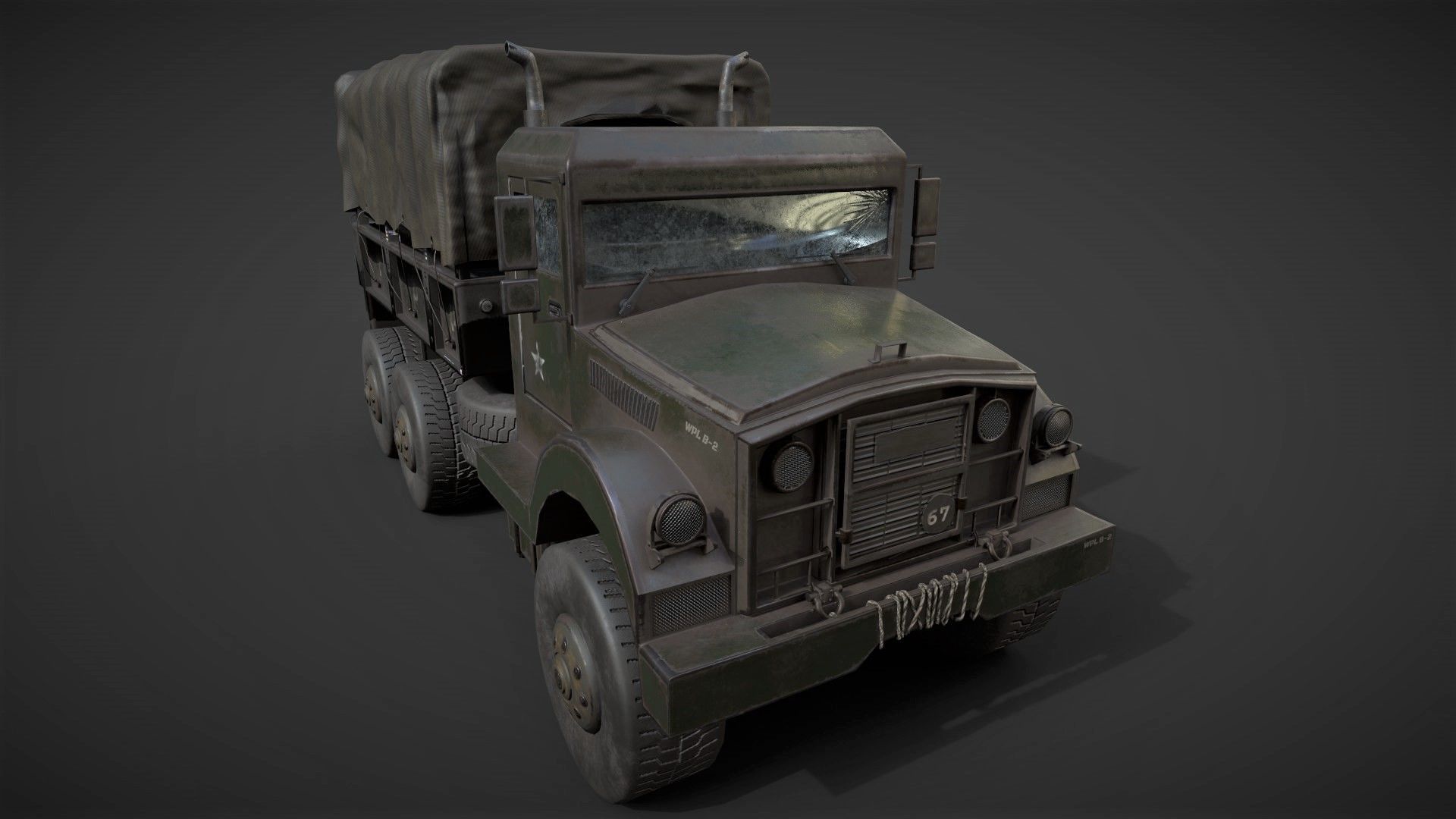 Truck army 3D model_2
