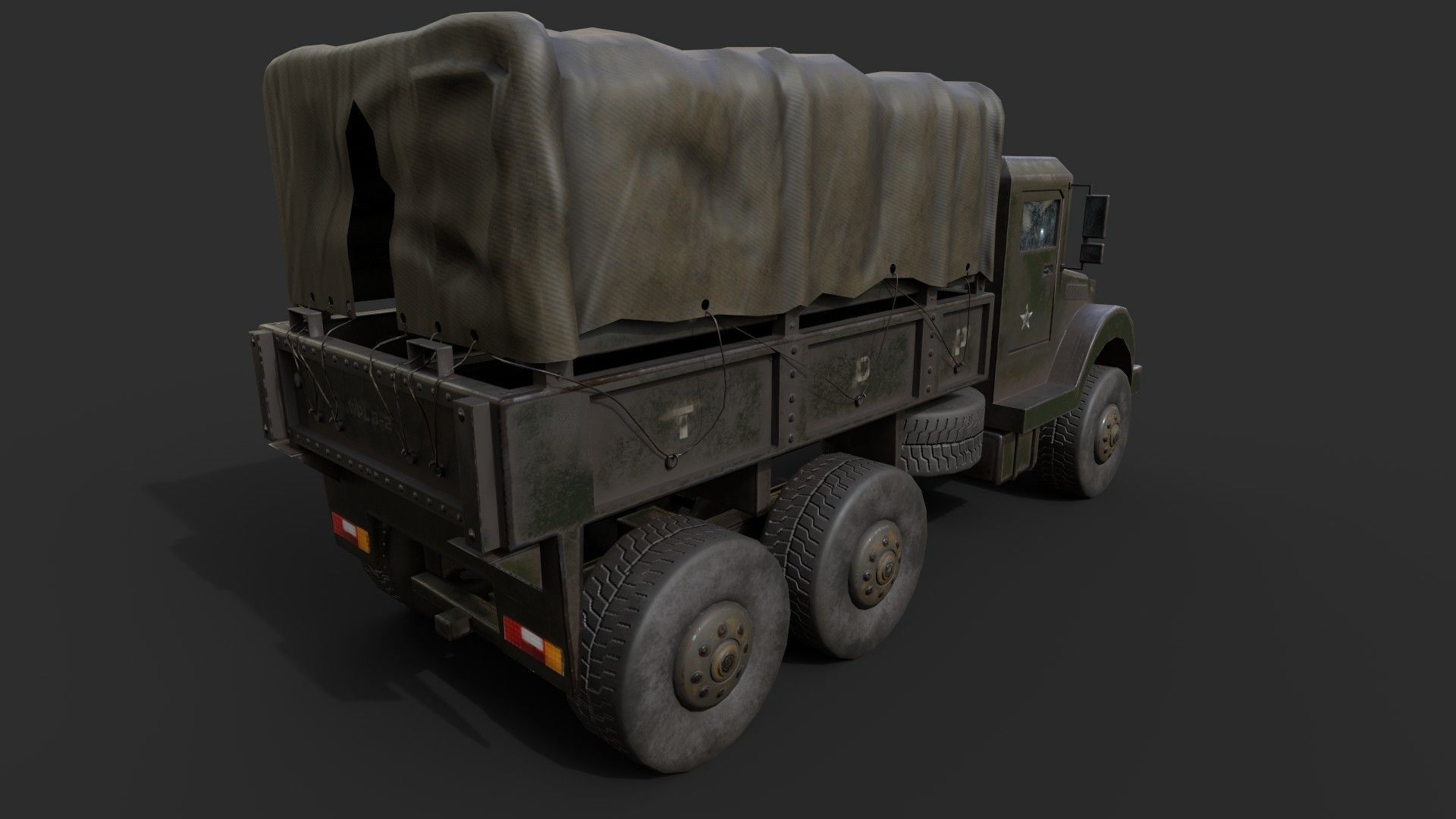 Truck army 3D model_5