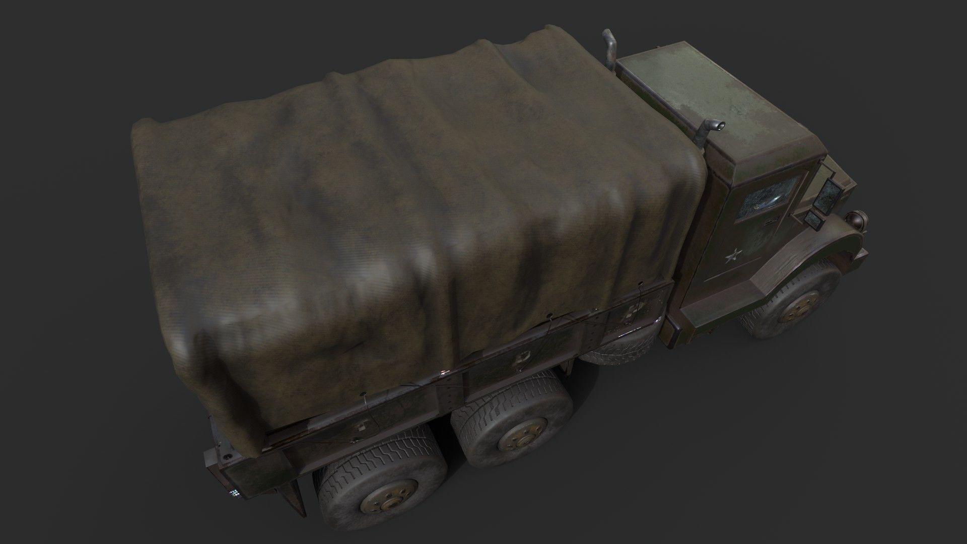 Truck army 3D model_7