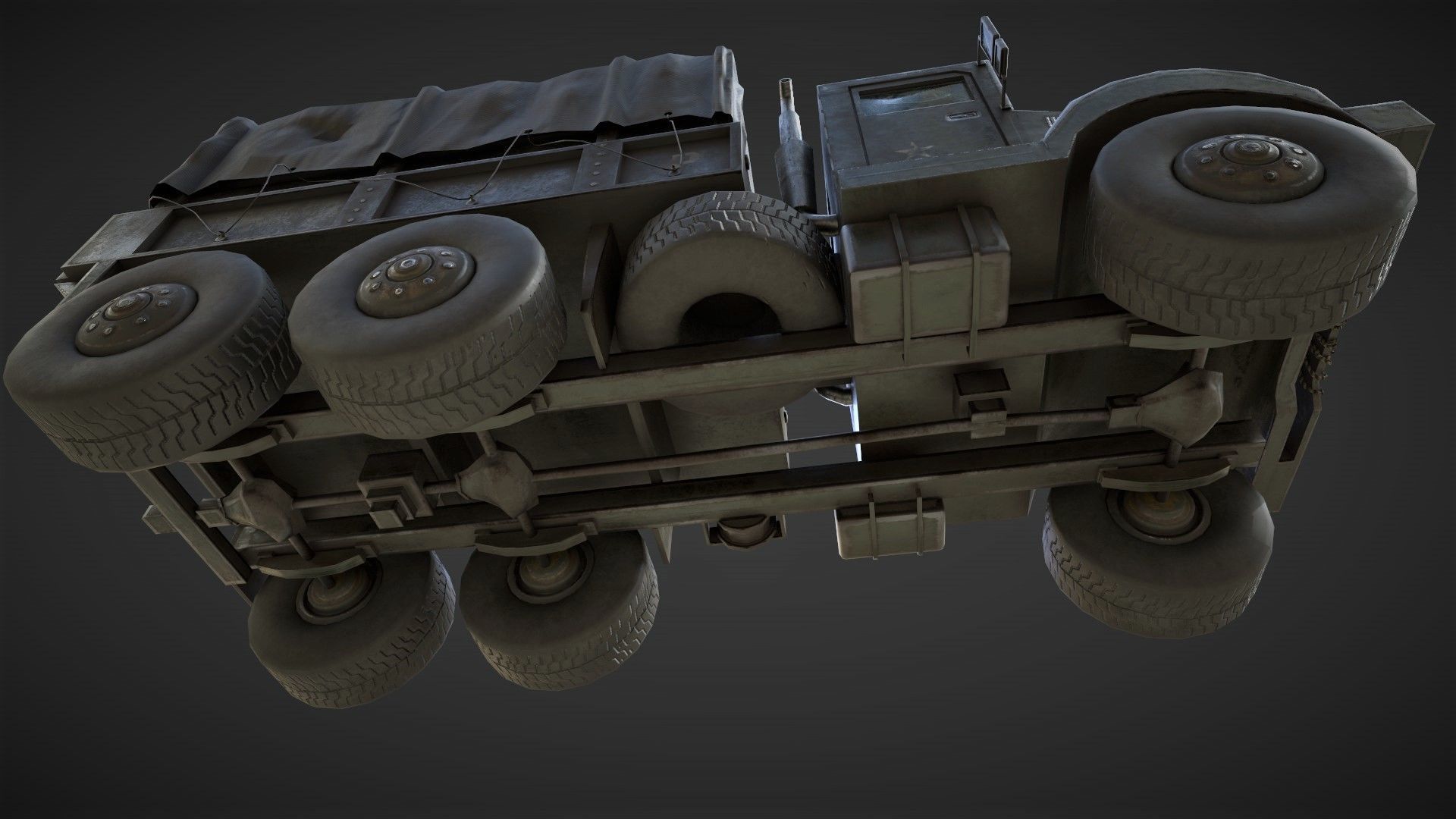 Truck army 3D model_4