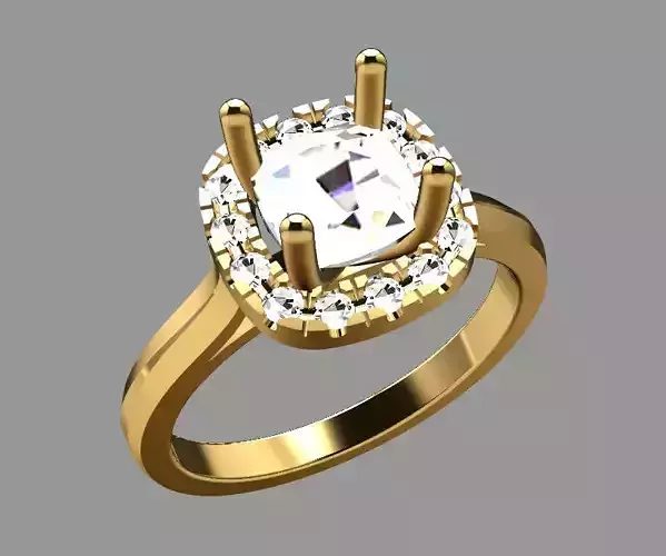 Cushion Halo Ring