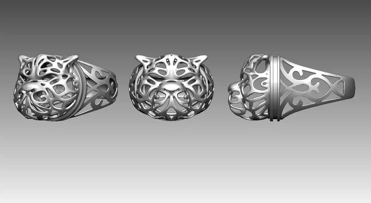 cat Fusion ring 3D print model_0