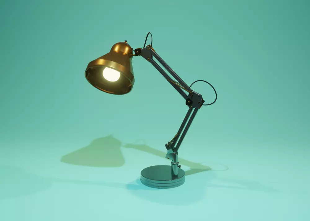 Lamp on table 3D model