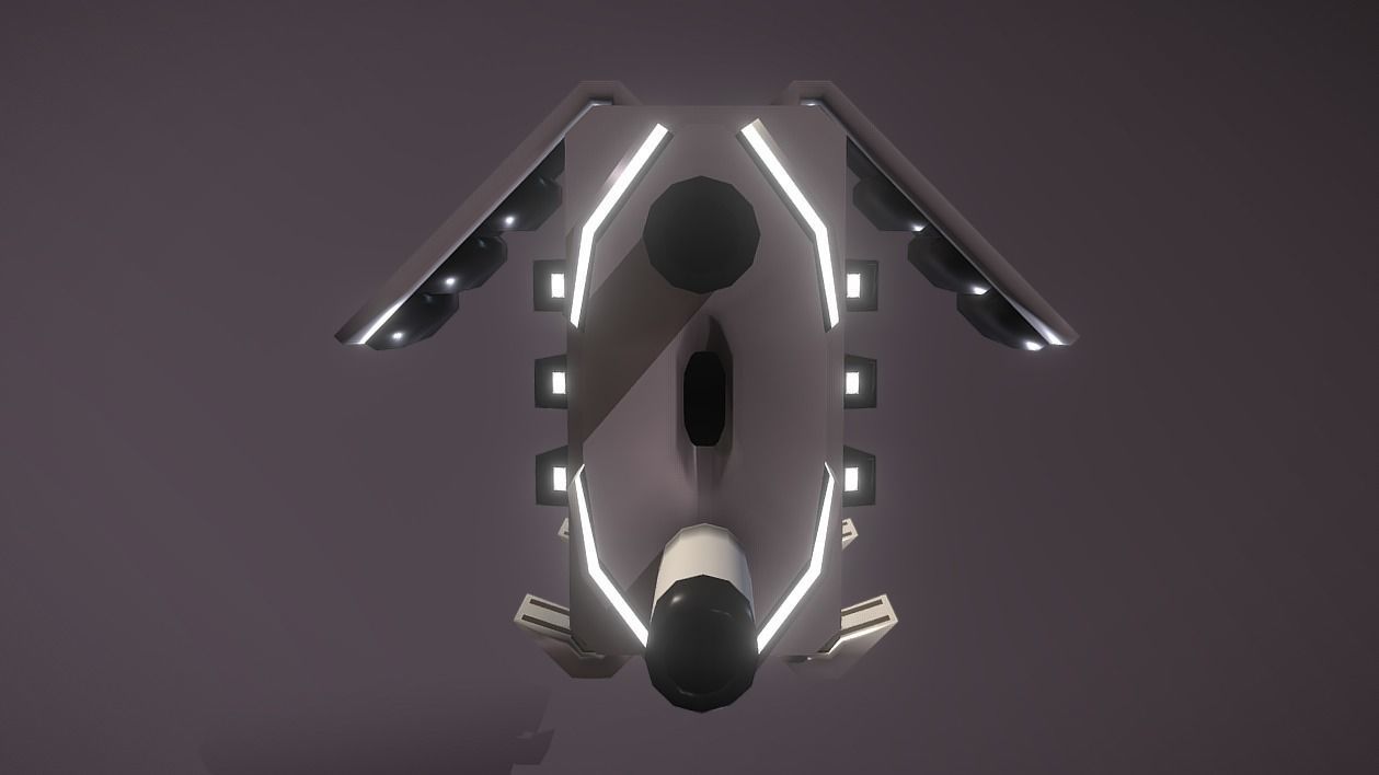 CLS-370 Charge Land Speeder Low-poly 3D model_10